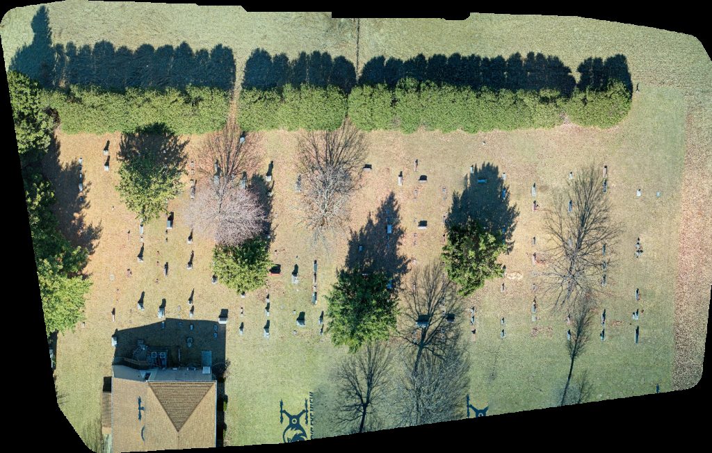 Drone map of Garden of Peace Cemetery Church in ed morse chevrolet Aerial drone map in Kewanee, Il, US