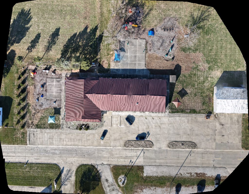 Drone map of Preschool Shimp s Custom Woodshop Aerial drone map in Sullivan, Il, US