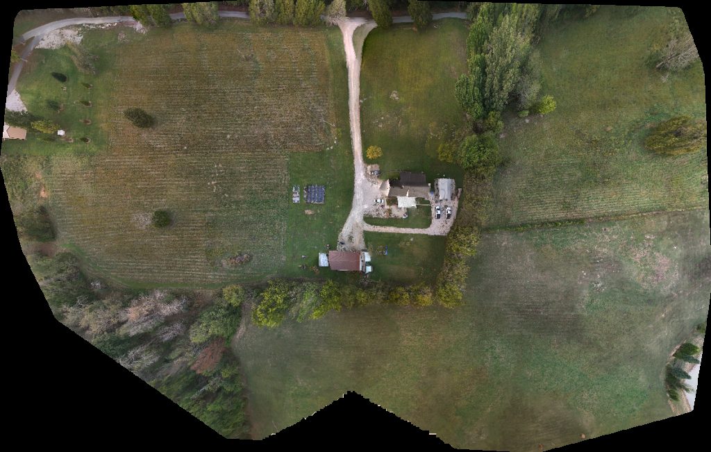 Drone map of D A Automotive White Welding in logan aluminum gate Aerial drone map in Lewisburg, Ky, US