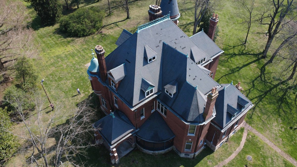 Drone 3d model of Elmwood Mansion Adams House in eastern kentucky Aerial drone 3d model in Richmond, Ky, US