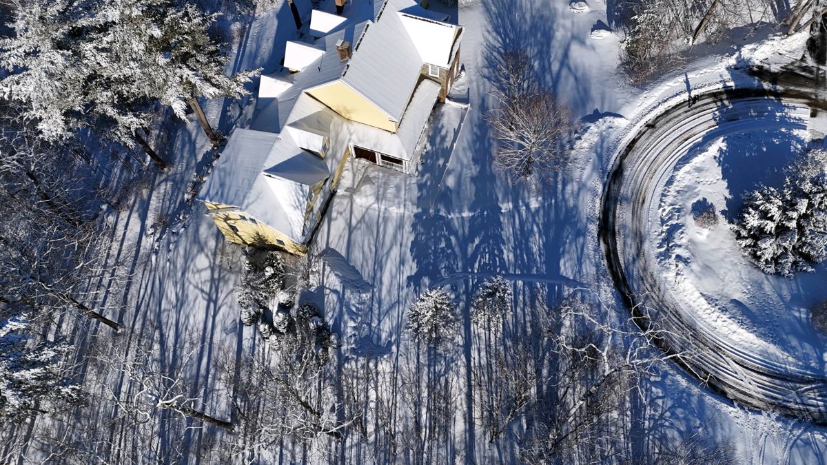 Drone 3d model of Henner Art Studio Lakefront Cozy Cottage in glen cove Aerial drone 3d model in Rockport, Me, US