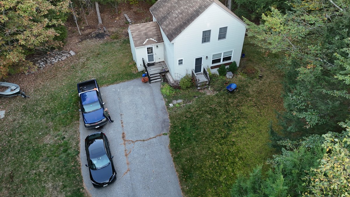 Drone 3d model of Little Sew N Sews of Boyer Plumbing Heating in construction inc Aerial drone 3d model in Standish, Me, US