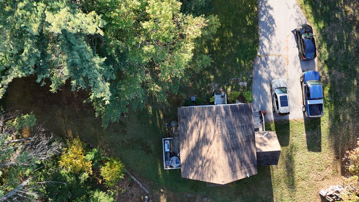 Drone 3d model of Little Sew N Sews of Boyer Plumbing Heating in construction inc Aerial drone 3d model in Standish, Me, US