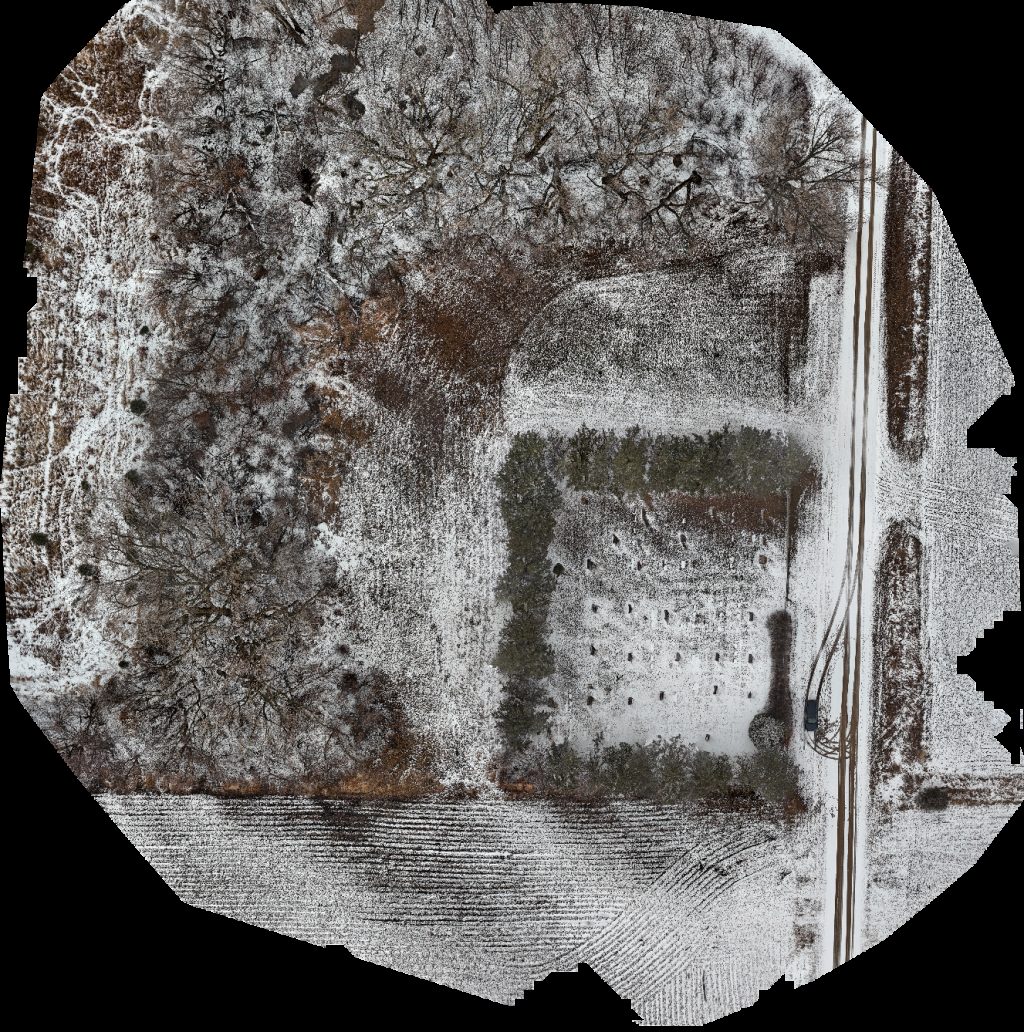 Drone map of Cemetery Gorans Brothers Inc in kandiyohi county Aerial drone map in Blomkest, Mn, US