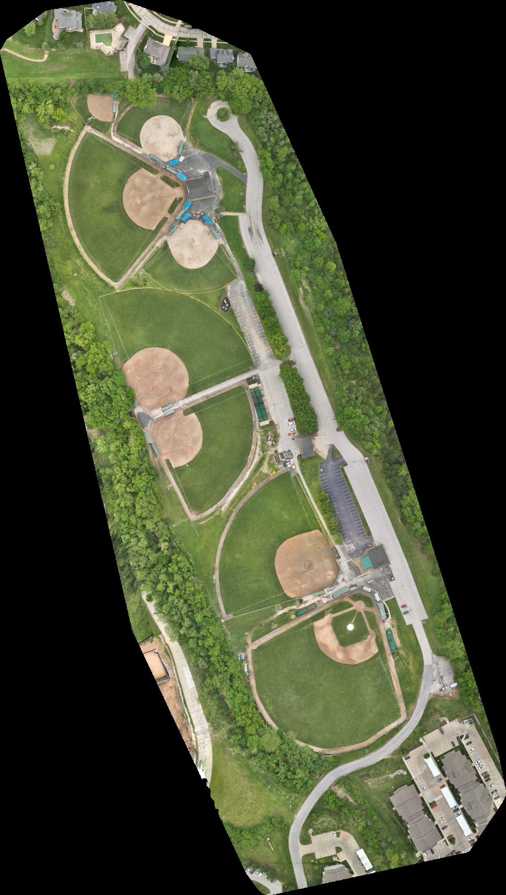 Drone map of Athletic Association Propane Exchange at The Home Depot in the home depot Aerial drone map in Ellisville, Mo, US