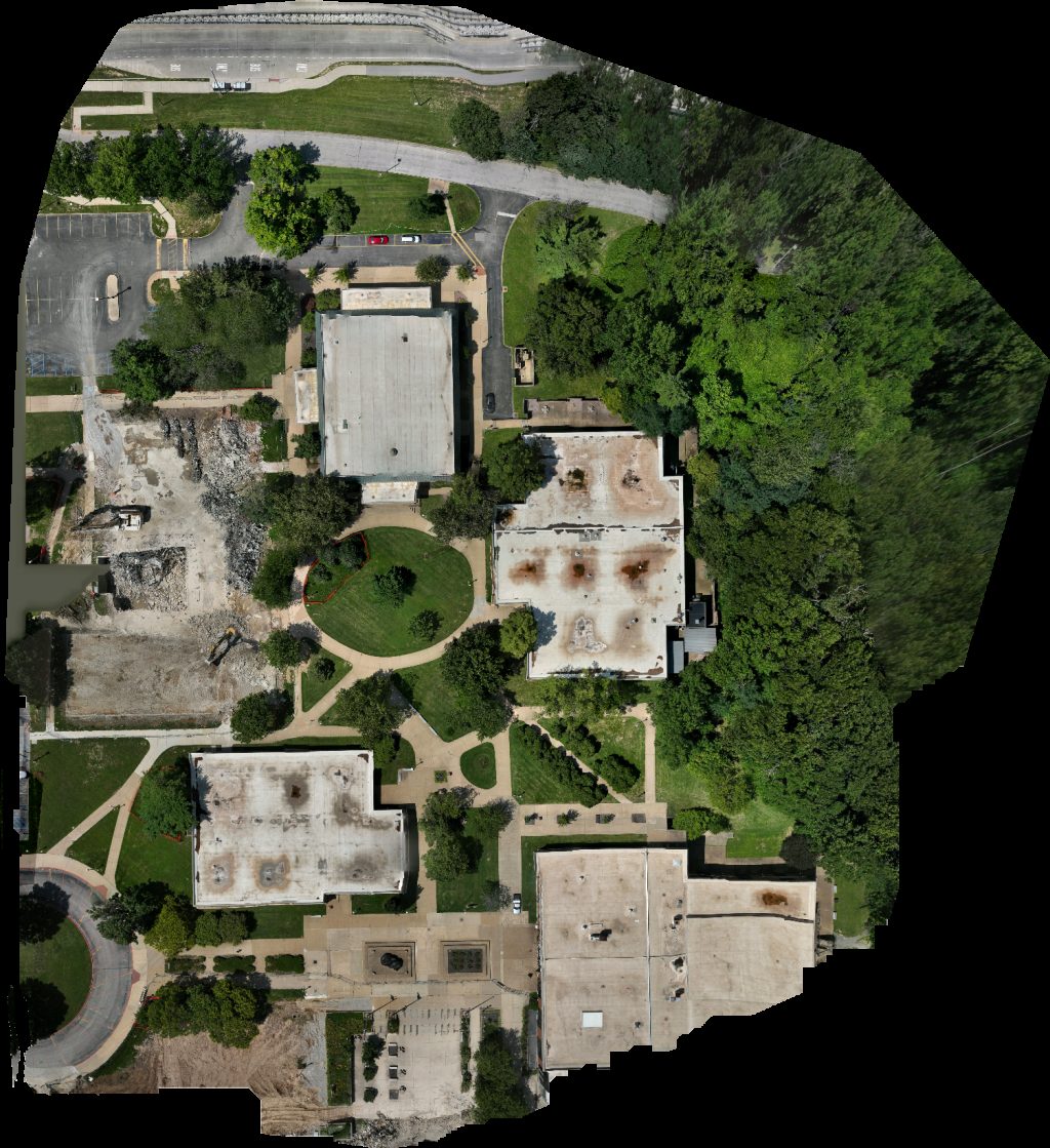 Thumbnail preview for Drone Map of Humanities Bldg Terry M Fischer Theater in Ferguson, Missouri, United States