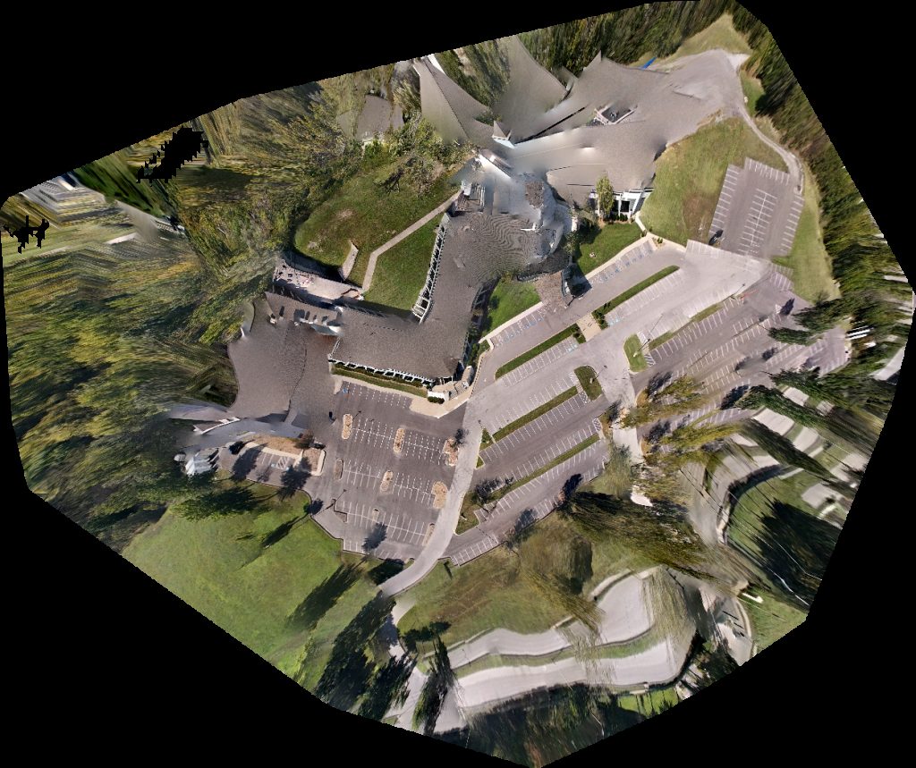 Drone map of First Baptist Church Blue Springs Comfort Suites Kansas City in kansas city Aerial drone map in Independence, Mo, US