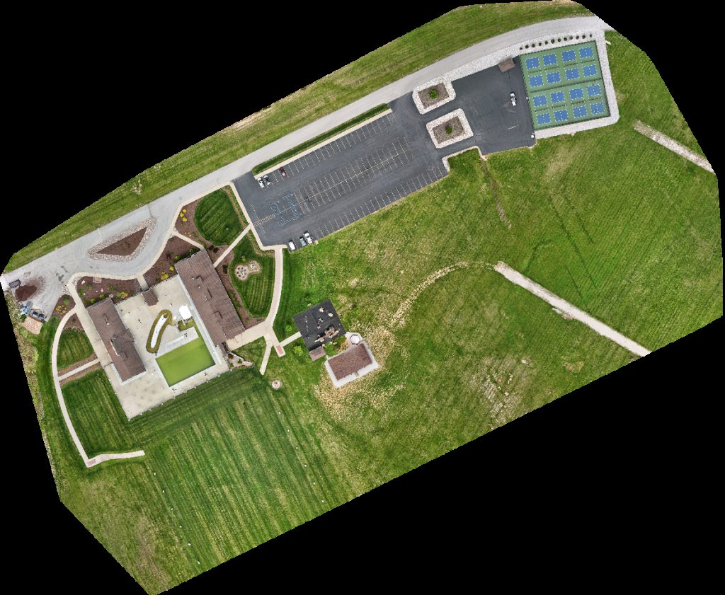 Drone map of fitness center Charrette Creek Commons in innsbrook resort Aerial drone map in Innsbrook, Mo, US