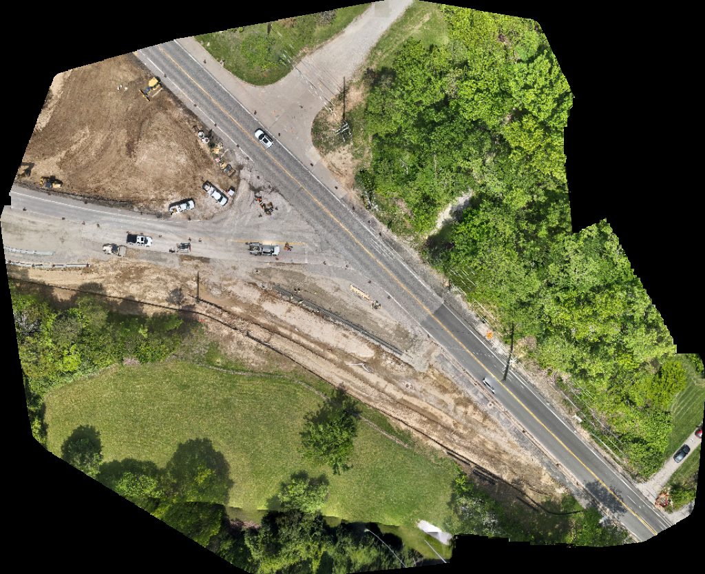 Drone map of Durga Temple of St Louis Just Landed Travel LLC in Glencoe Aerial drone map in Wildwood, Mo, US