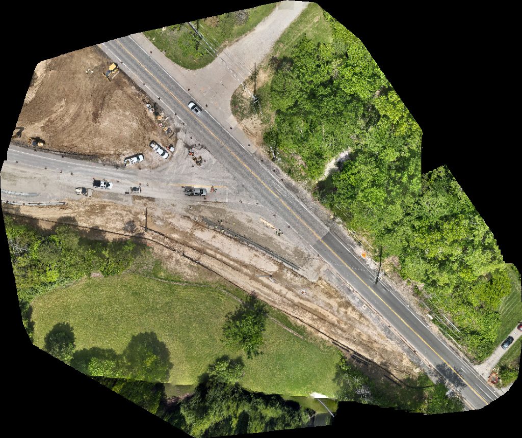 Drone map of Durga Temple of St Louis Just Landed Travel LLC in Glencoe Aerial drone map in Wildwood, Mo, US