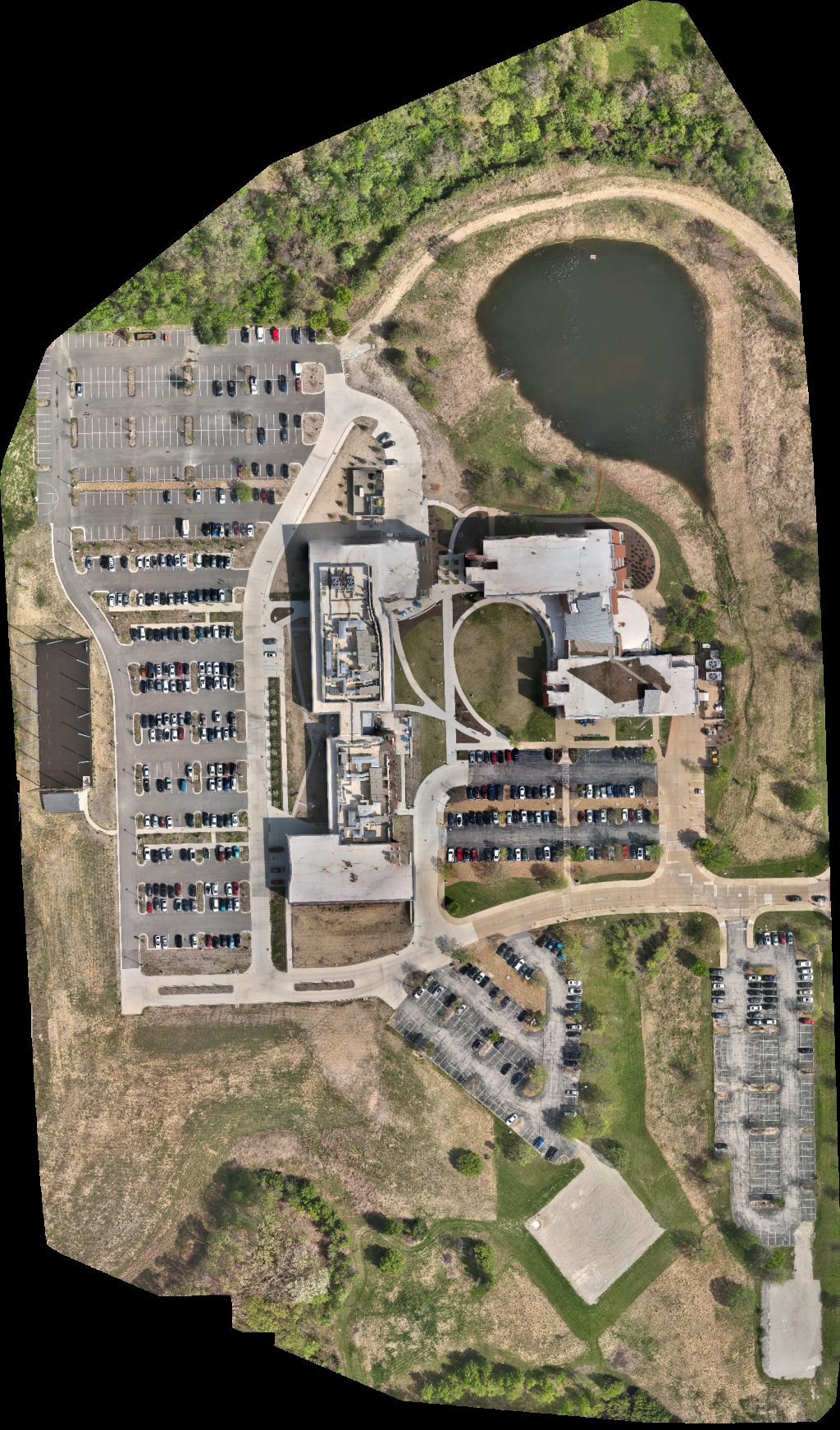 Drone map of St Louis Community College Espen Charging Station in Grover Aerial drone map in Wildwood, Mo, US
