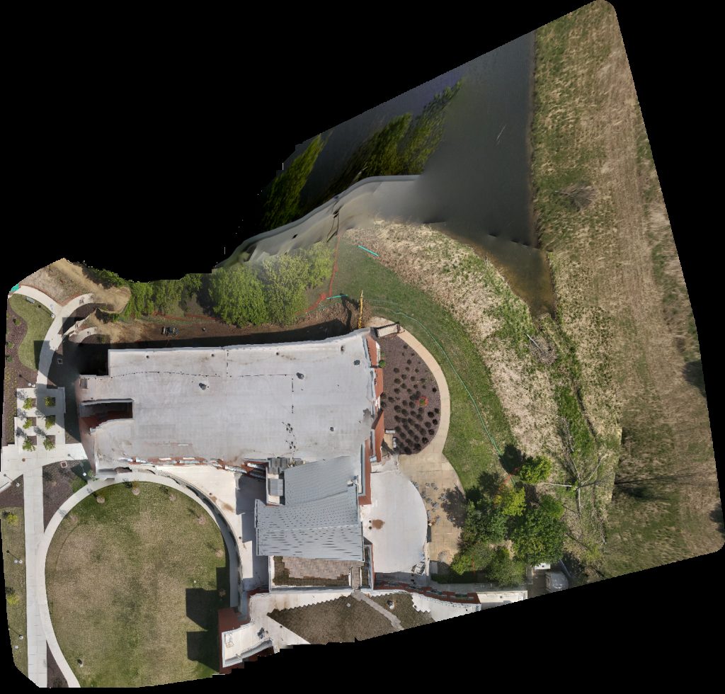 Drone map of St Louis Community College Espen Charging Station in Grover Aerial drone map in Wildwood, Mo, US