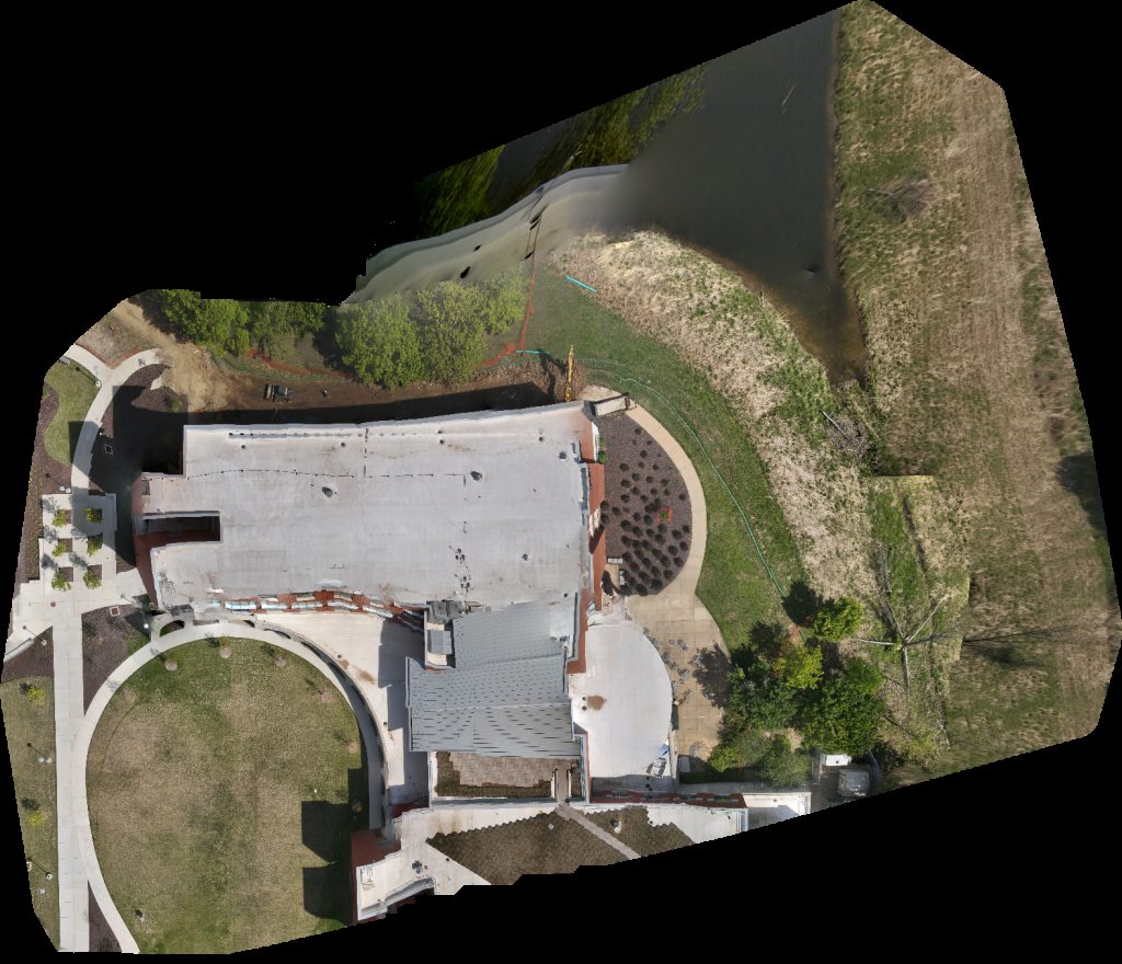 Drone map of St Louis Community College Espen Charging Station in Grover Aerial drone map in Wildwood, Mo, US