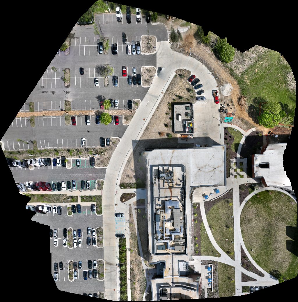 Drone map of St Louis Community College Espen Charging Station in Grover Aerial drone map in Wildwood, Mo, US
