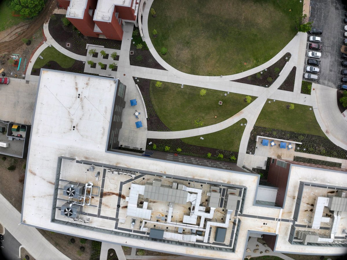 Drone 3d model of St Louis Community College Espen Charging Station in Grover Aerial drone 3d model in Wildwood, Mo, US