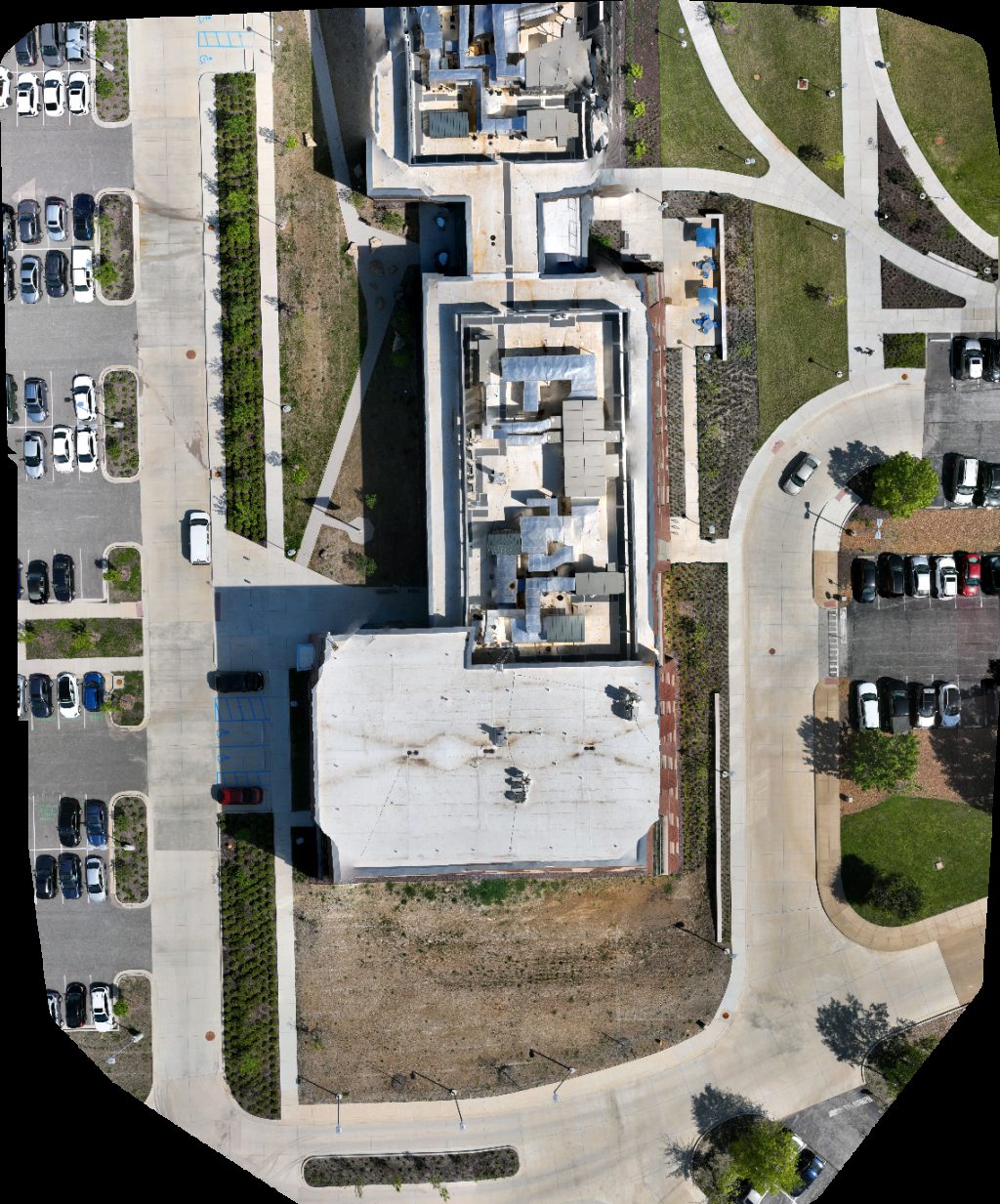 Drone map of St Louis Community College Espen Charging Station in Grover Aerial drone map in Wildwood, Mo, US