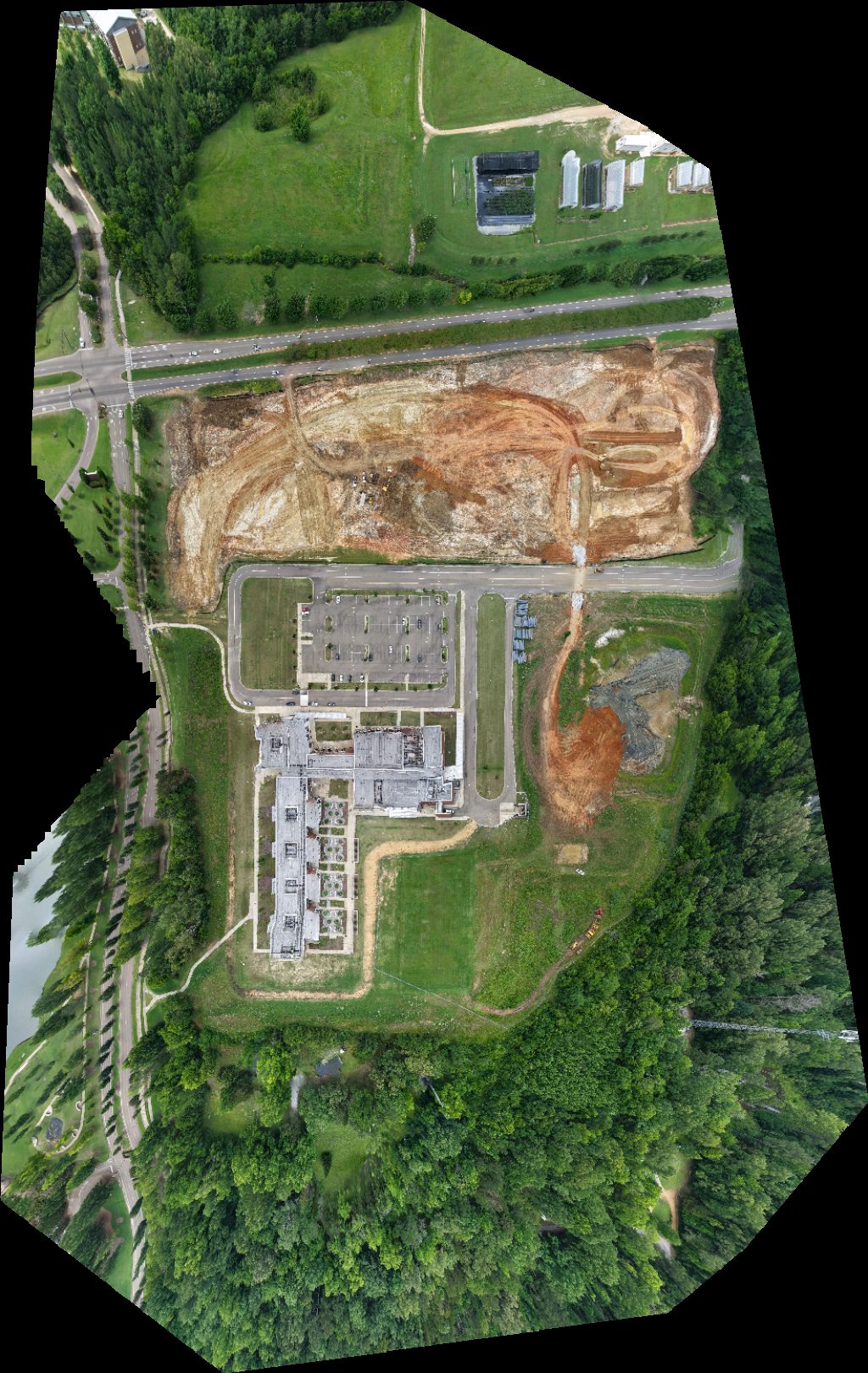 Drone map of Partnership Middle School Fastenal Fulfillment Center in mississippi state Aerial drone map in Starkville, Ms, US