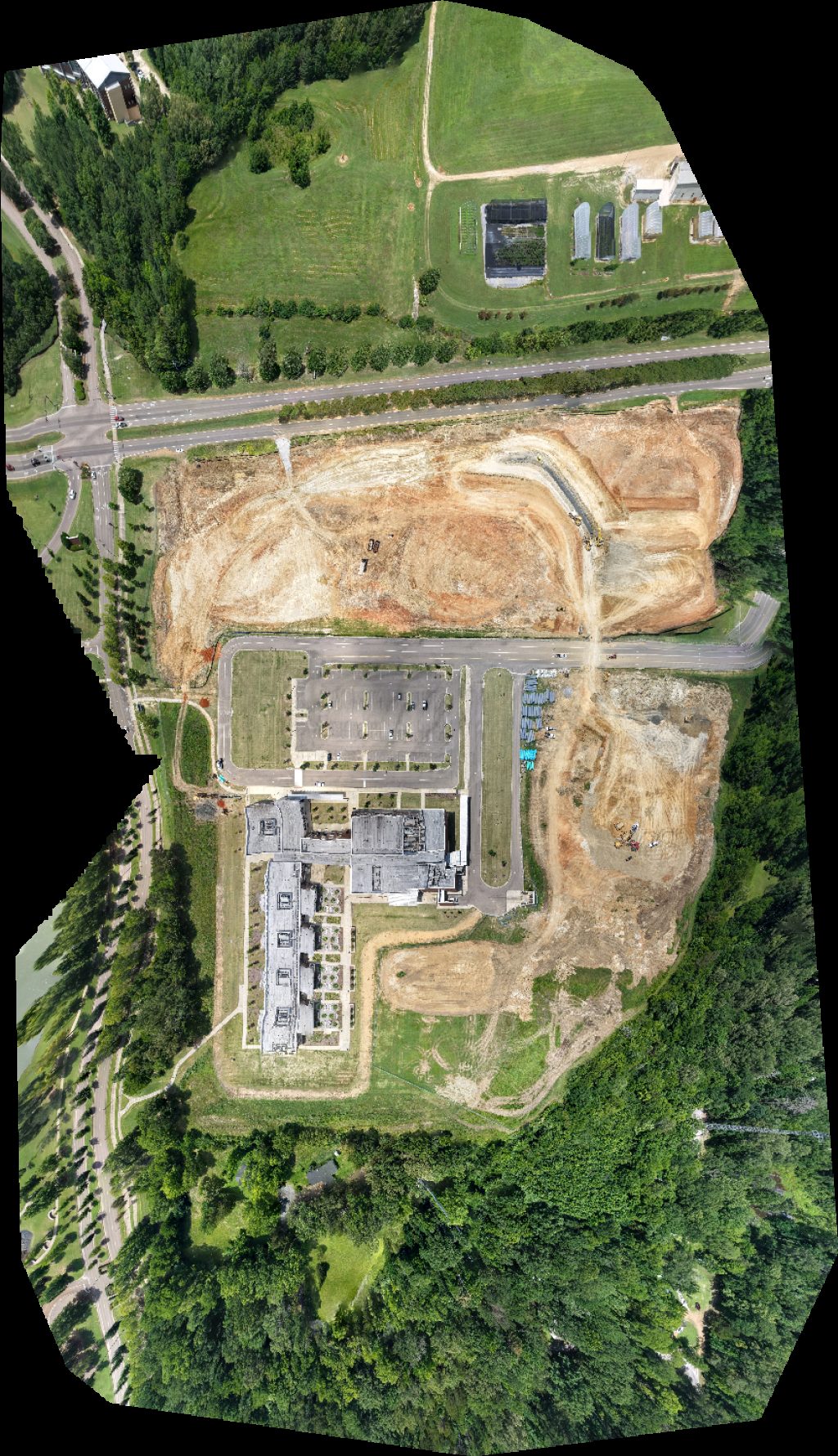 Drone map of Partnership Middle School Fastenal Fulfillment Center in mississippi state Aerial drone map in Starkville, Ms, US
