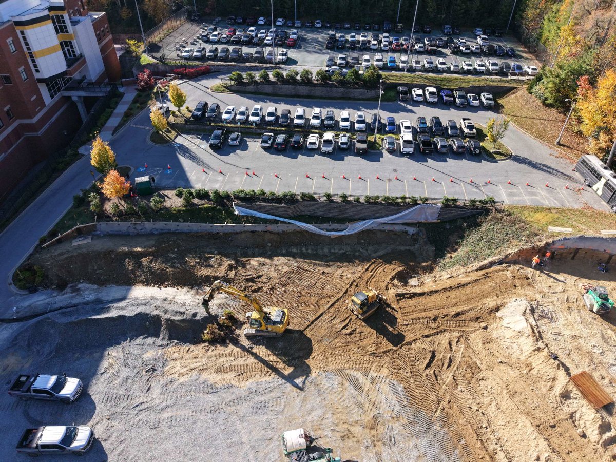 Drone 3d model of Sofield Family Indoor Practice Facility Appalachian State University Women s Softball in appalachian state university Aerial drone 3d model in Boone, Nc, US