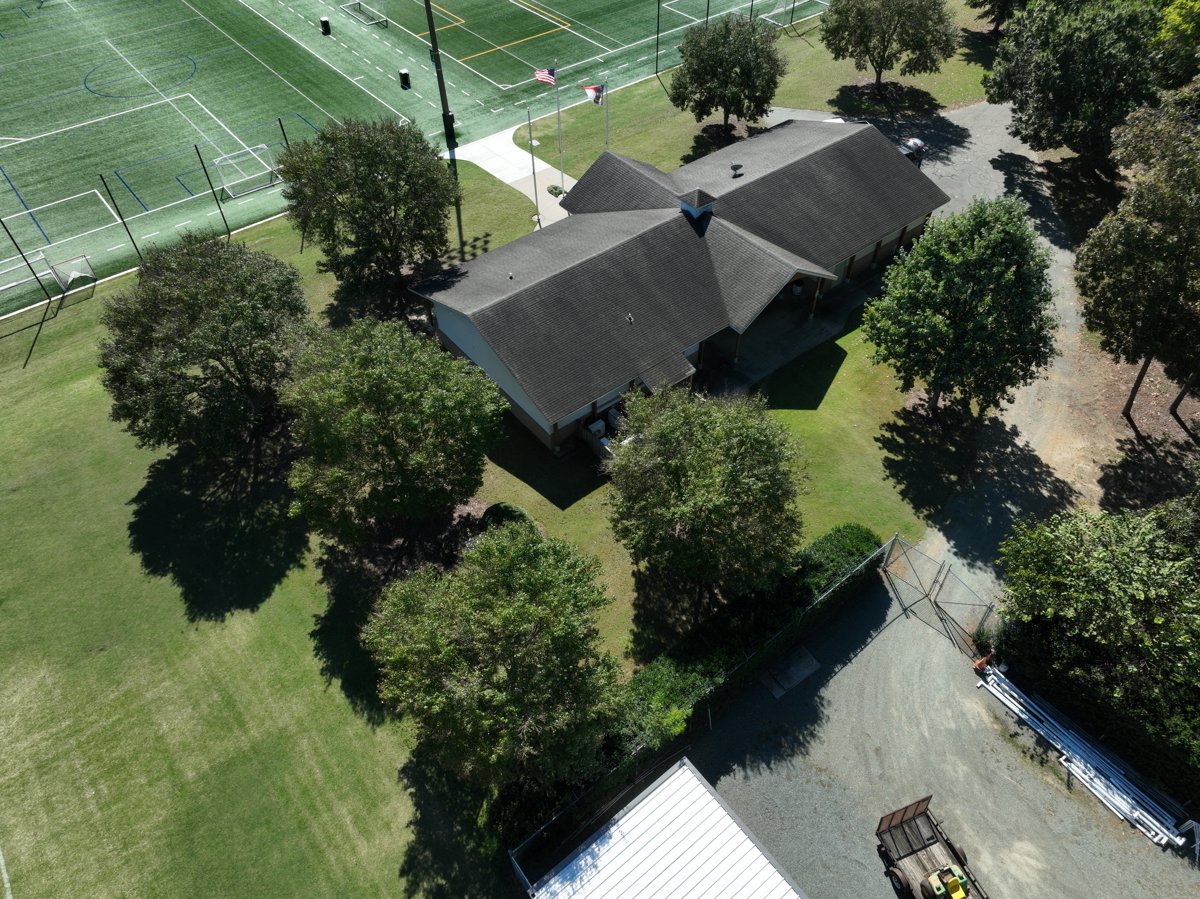Drone 3d model of Springwood Park Soccer fields Abikot Realty Inc in springwood field Aerial drone 3d model in Burlington, Nc, US