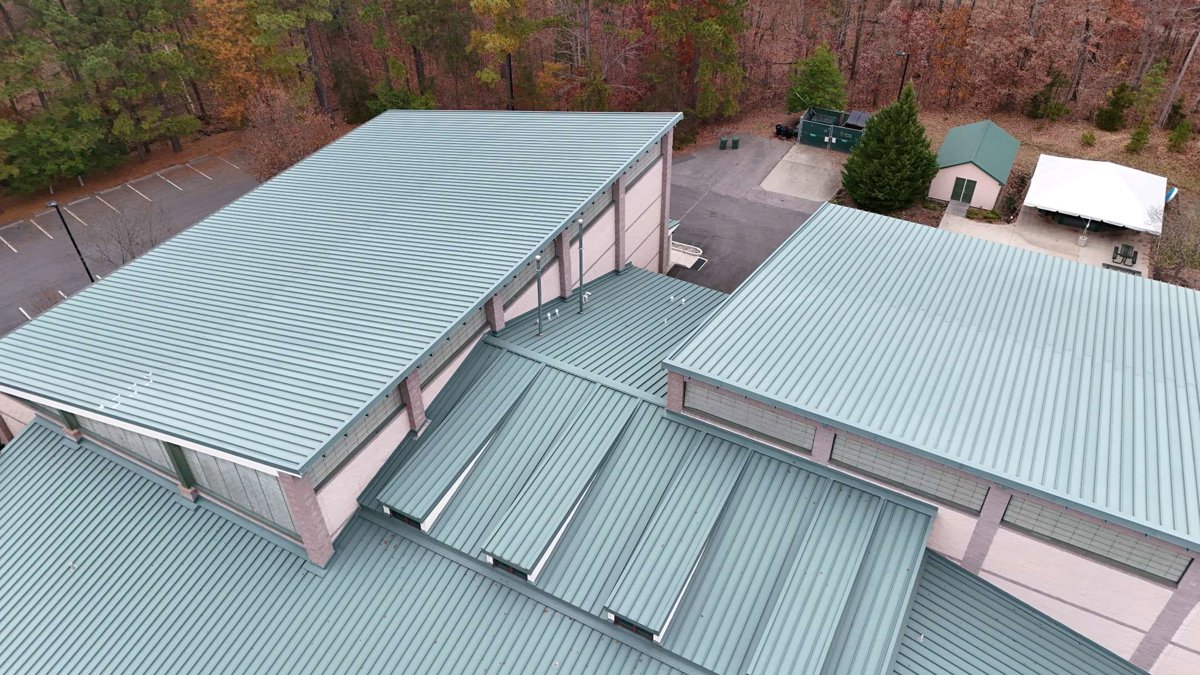 Drone 3d model of Royalhouse Chapel International Bread Of Life Center BOLC Bond Park Community in Bond Park Community Center Aerial drone 3d model in Cary, Nc, US