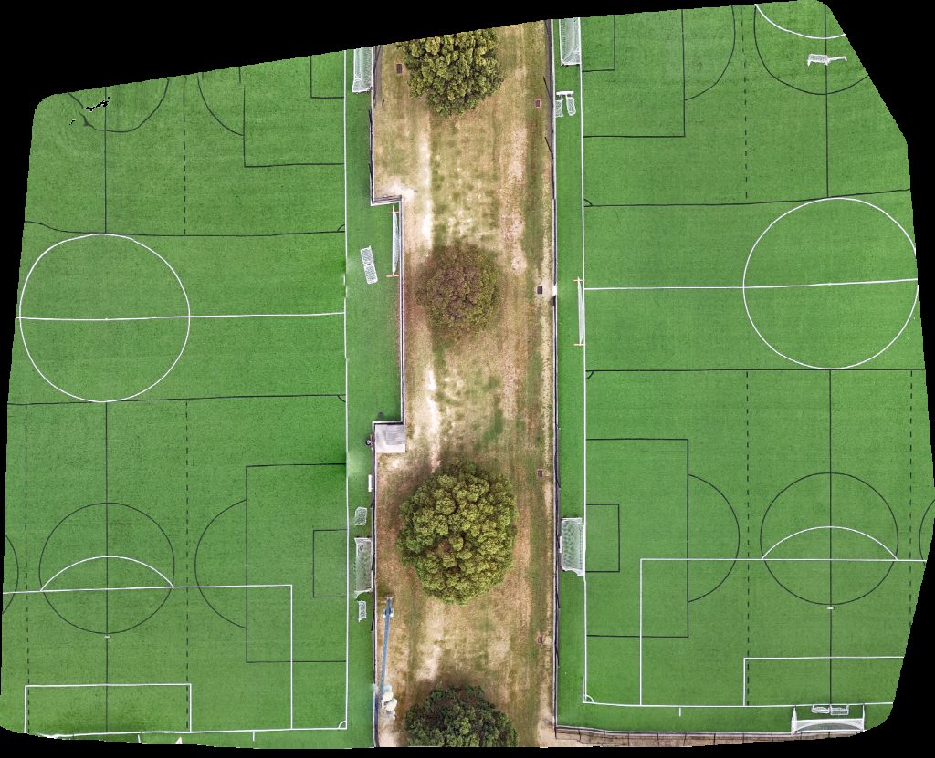 Drone map of Soccer Field 2 1 in thomas brooks Aerial drone map in Cary, Nc, US