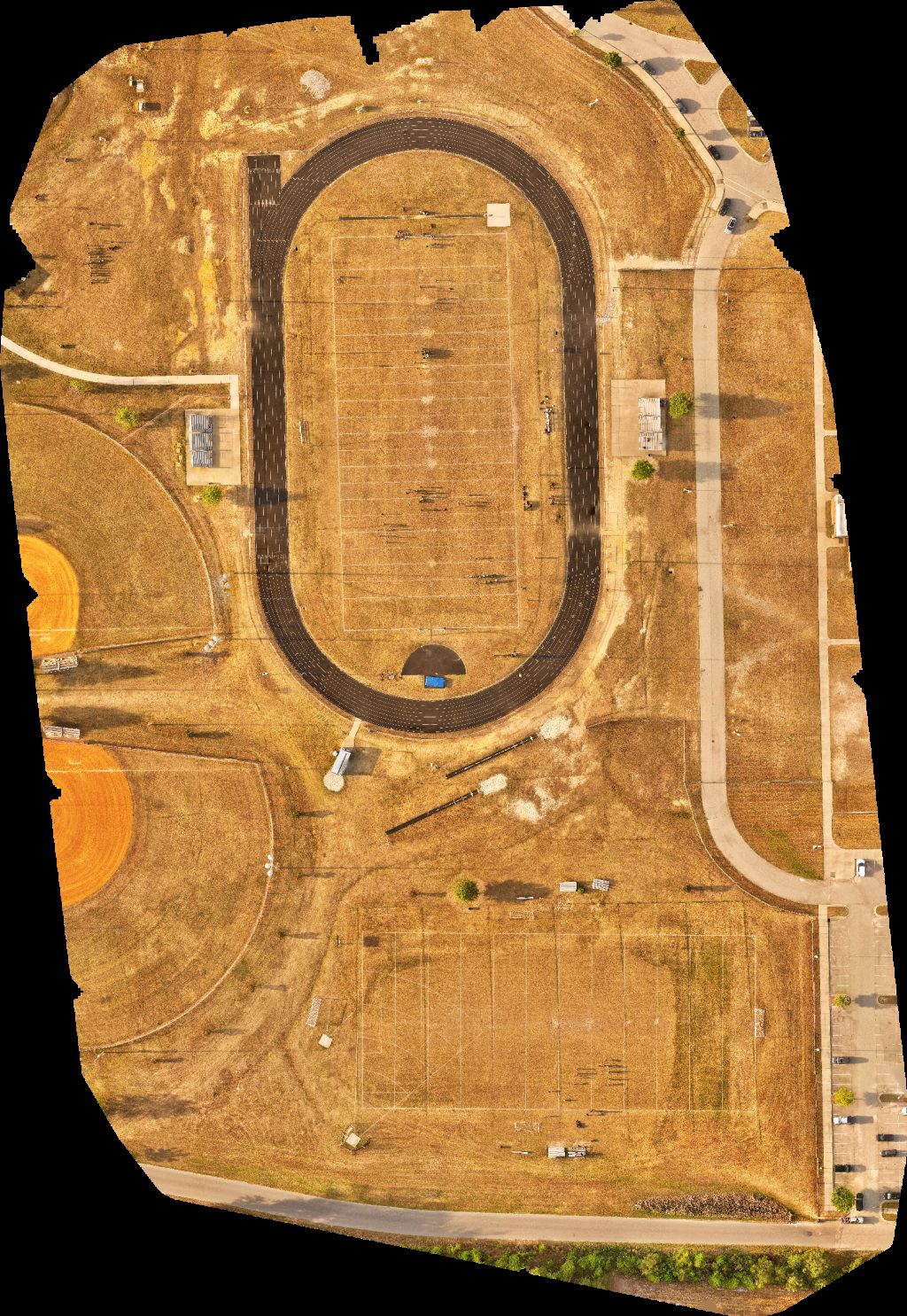 Drone map of New Century International Middle School Marked Church in Jack Britt Aerial drone map in Fayetteville, Nc, US