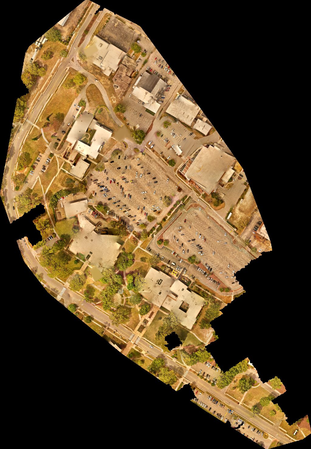 Drone map of Advanced Technology Center FTCC Automotive training Area in Terry Sanford Aerial drone map in Fayetteville, Nc, US