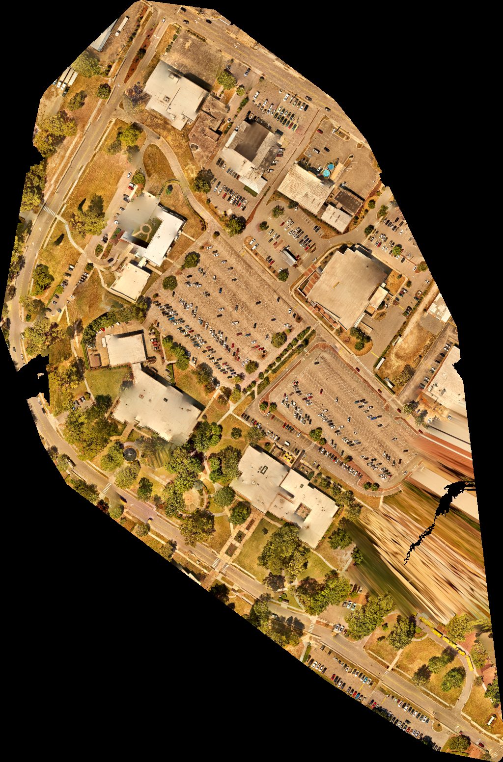 Drone map of FTCC Automotive training Area Advanced Technology Center in Terry Sanford Aerial drone map in Fayetteville, Nc, US