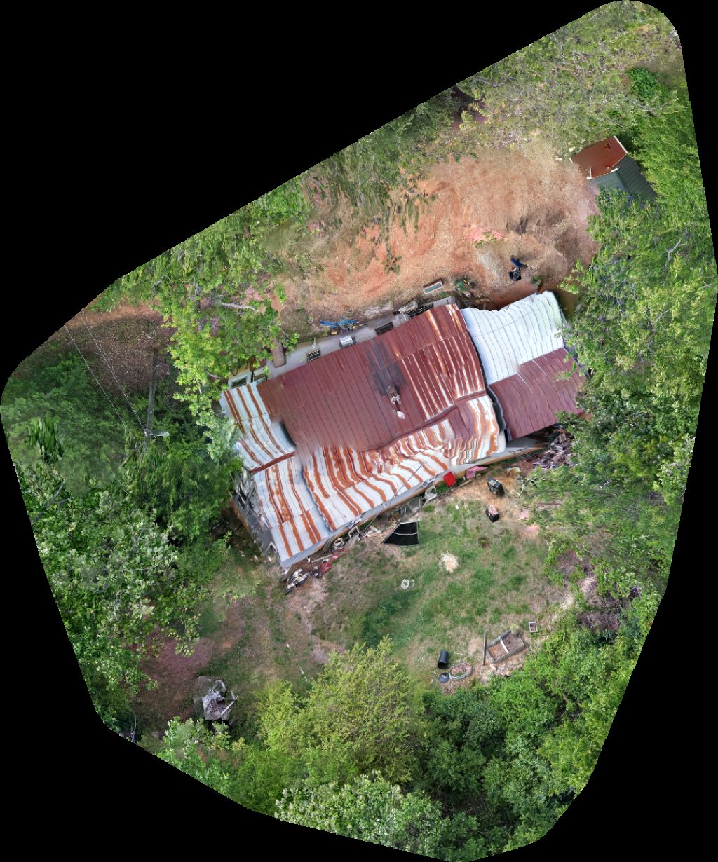 Drone map of Silver Belle Farms S Trucking in peaceful valley farm Aerial drone map in Marion, Nc, US