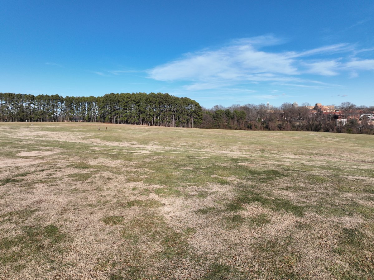 Drone 3d model of L M Warehouse and Packing INC Dorothea Dix Hammock Area in Southwest Raleigh Aerial drone 3d model in Raleigh, Nc, US