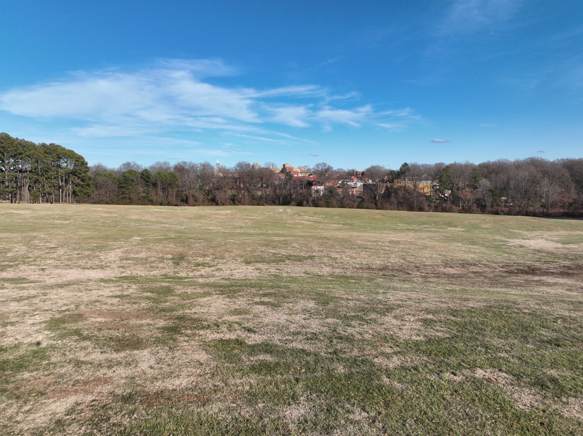 Drone 3d model of L M Warehouse and Packing INC Dorothea Dix Hammock Area in Southwest Raleigh Aerial drone 3d model in Raleigh, Nc, US