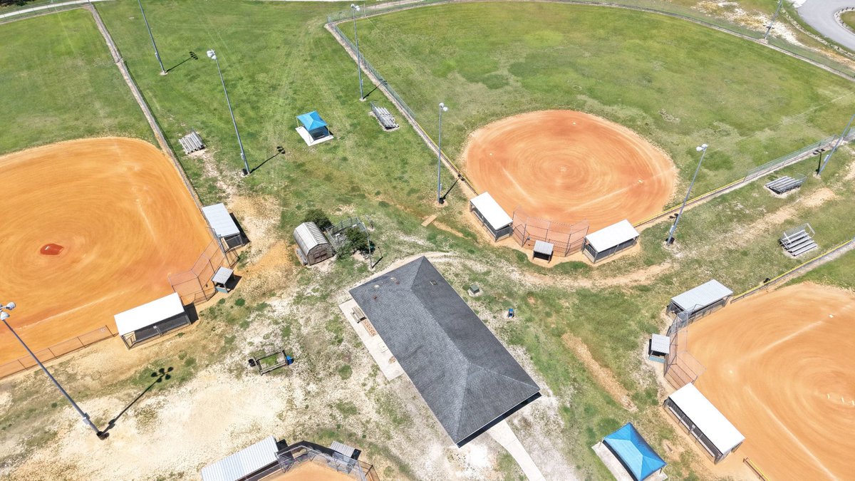 Drone 3d model of Onslow County Parks Steed Park Elementary School Aerial drone 3d model in Richlands, Nc, US