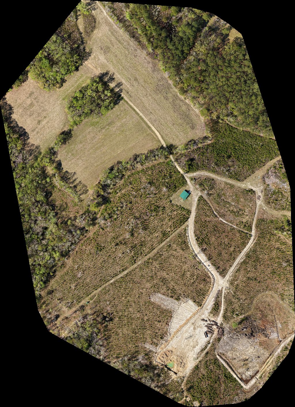 Drone map of Big Creek Bridge Olyphic Baptist Church in the waccamaw river Aerial drone map in Tabor City, Nc, US