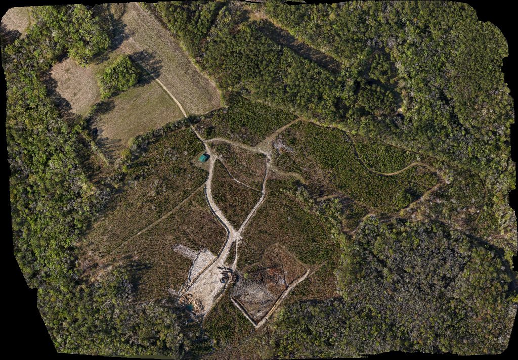 Drone map of Big Creek Bridge Olyphic Baptist Church in the waccamaw river Aerial drone map in Tabor City, Nc, US