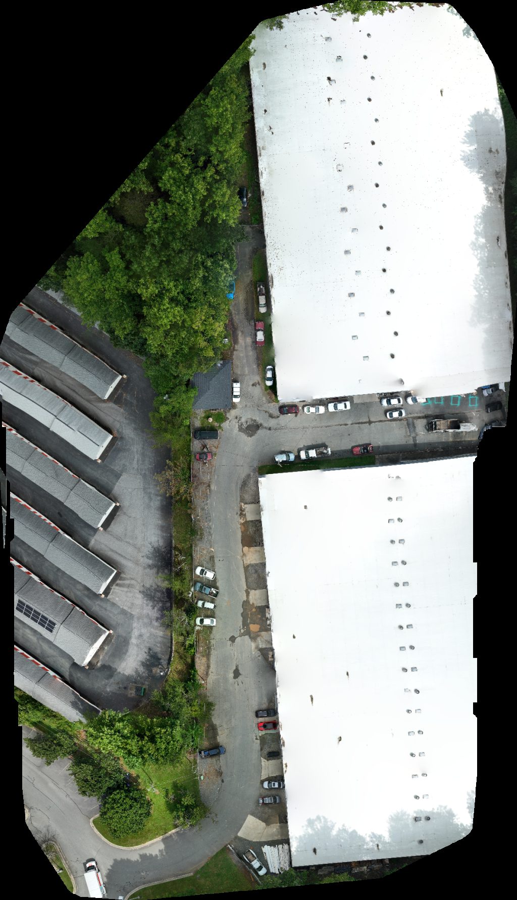 Drone map of Galvan Auto Glass Repair Public Storage in at the home Aerial drone map in Winston-Salem, Nc, US