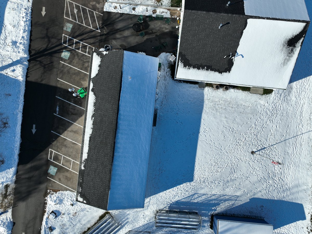 Drone 3d model of Tuck Building Recreation Parks Aerial drone 3d model in Hampton, Nh, US