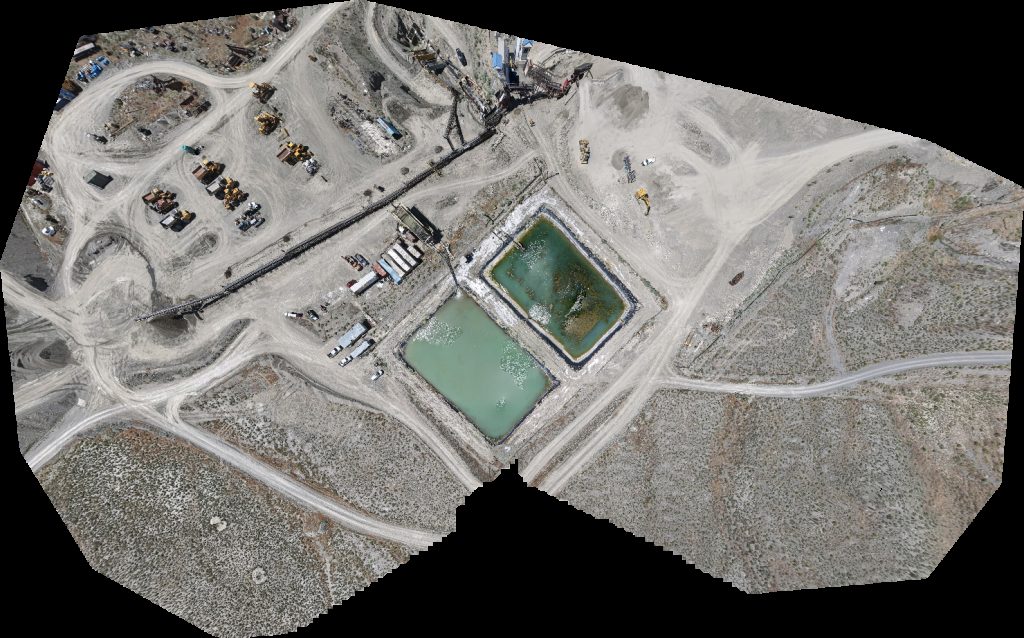Drone map of Gulch Site Office Mount Moriah Cemetery in manhattan bar Aerial drone map in Manhattan, Nv, US