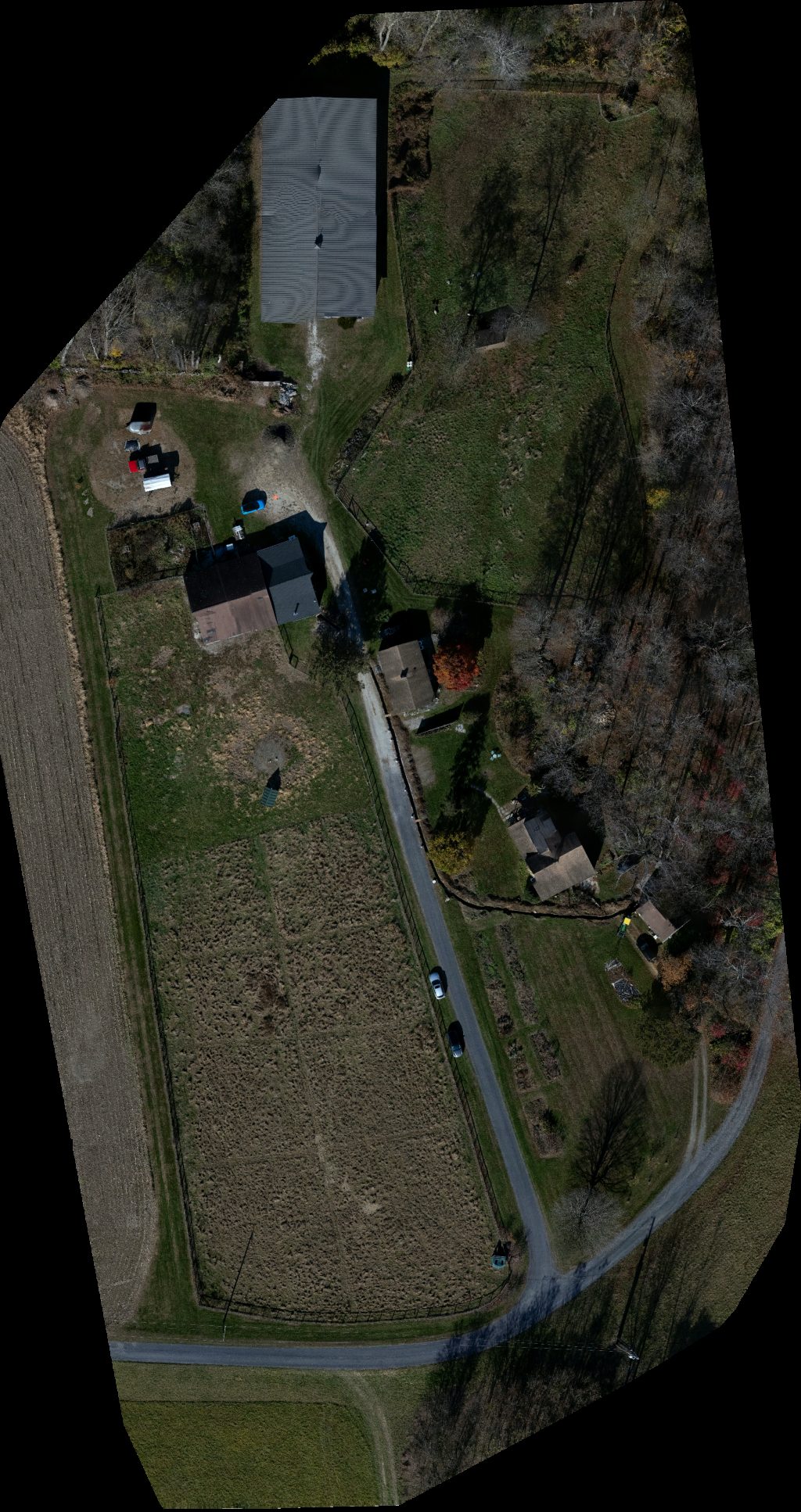 Drone map of Horsemanship and Facility Rental at Sovereign Hilltop Ranch Sharon Land Trust Von Ahn Preserve in road bridge Aerial drone map in Millerton, Ny, US