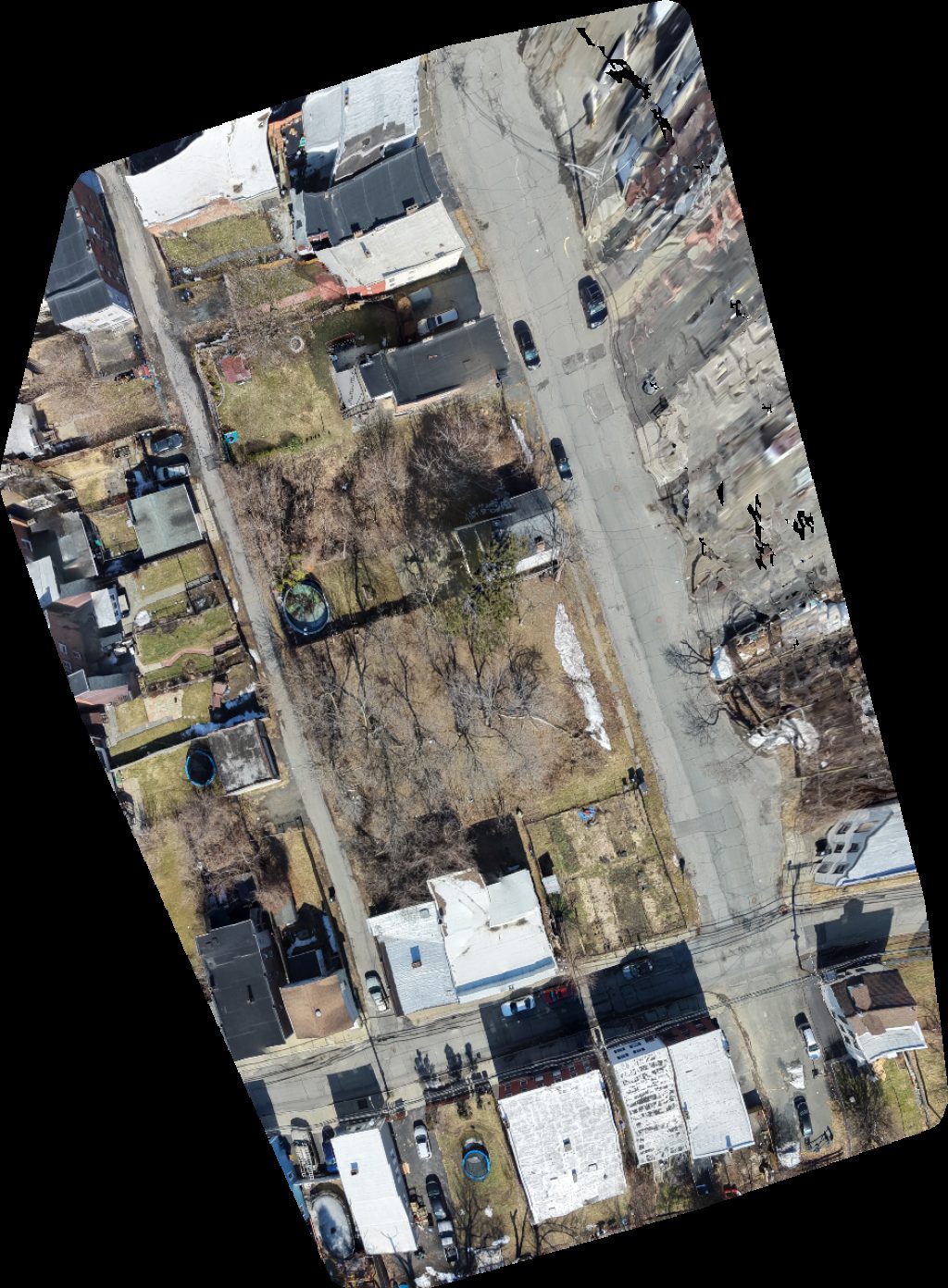 Drone map of HOME Kustomized Inc in hill st 6th Aerial drone map in Troy, Ny, US