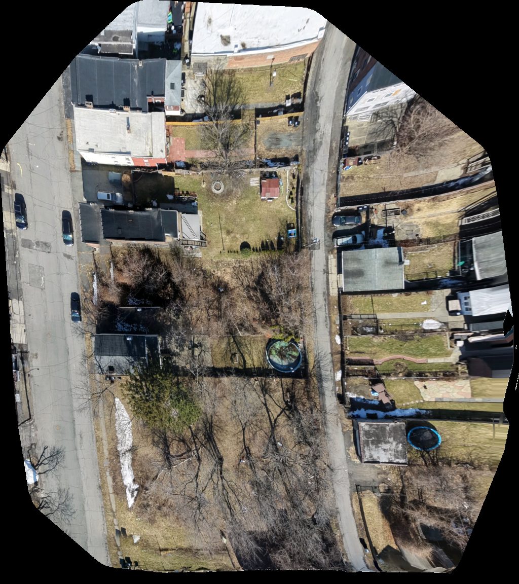 Drone map of HOME Maple Solar Installation in hill st Aerial drone map in Troy, Ny, US