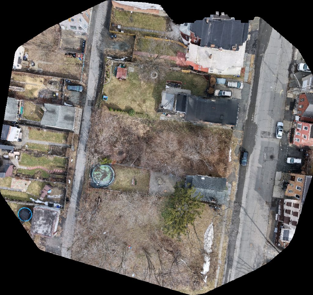 Drone map of HOME Maple Solar Installation in hill st Aerial drone map in Troy, Ny, US