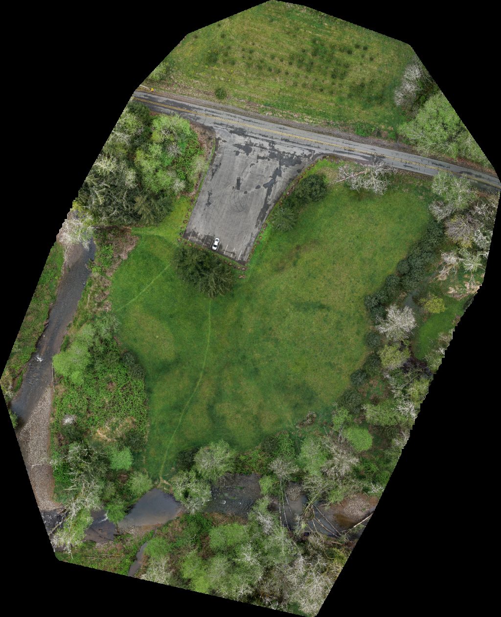 Drone map of Sigfridson County Park Fishing Access in Olney Area Aerial drone map in Astoria, Or, US