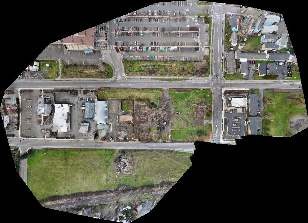 Drone map of La Nueva Market Inc El Campesino LLC in adair st Aerial drone map in Cornelius, Or, US