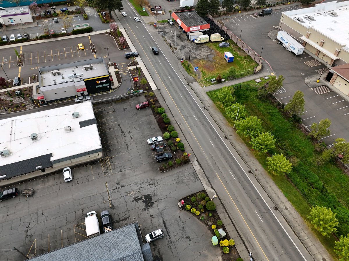 Drone 3d model of WB Adair St 4th Walmart TM 35 N Aerial drone 3d model in Cornelius, Or, US