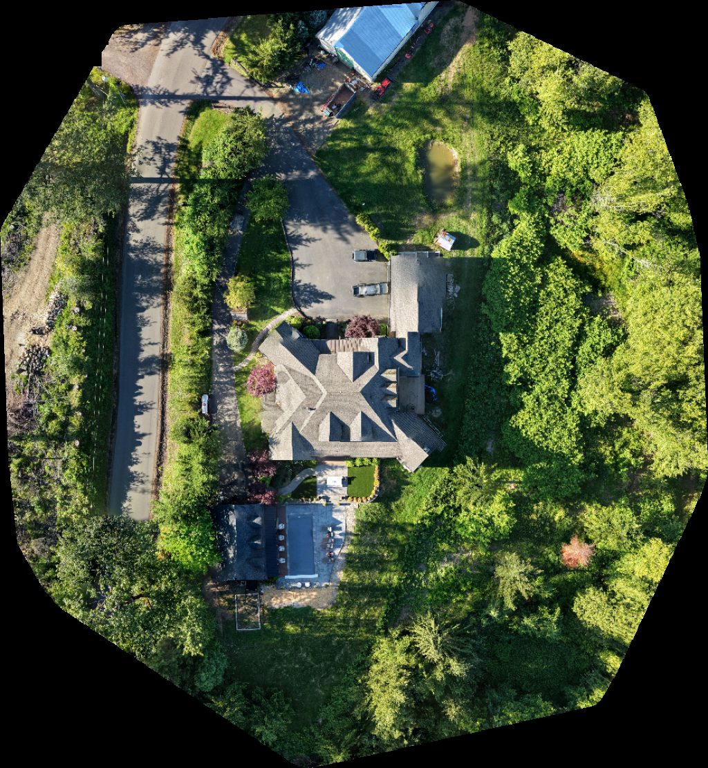 Drone map of Oregon Thrift Sky Ranch Stables in mason hill Aerial drone map in North Plains, Or, US