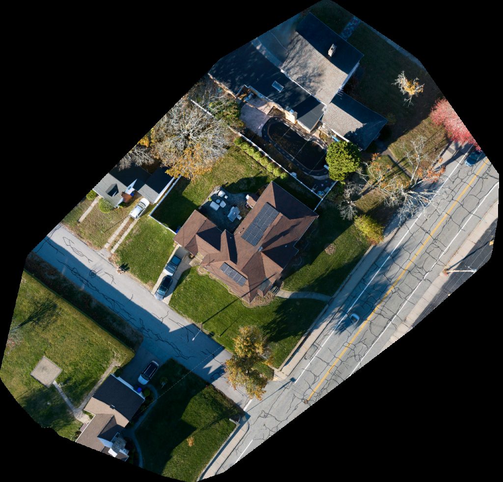 Drone map of MK Fuel Mart Stop Gas Aerial drone map in West Warwick, Ri, US