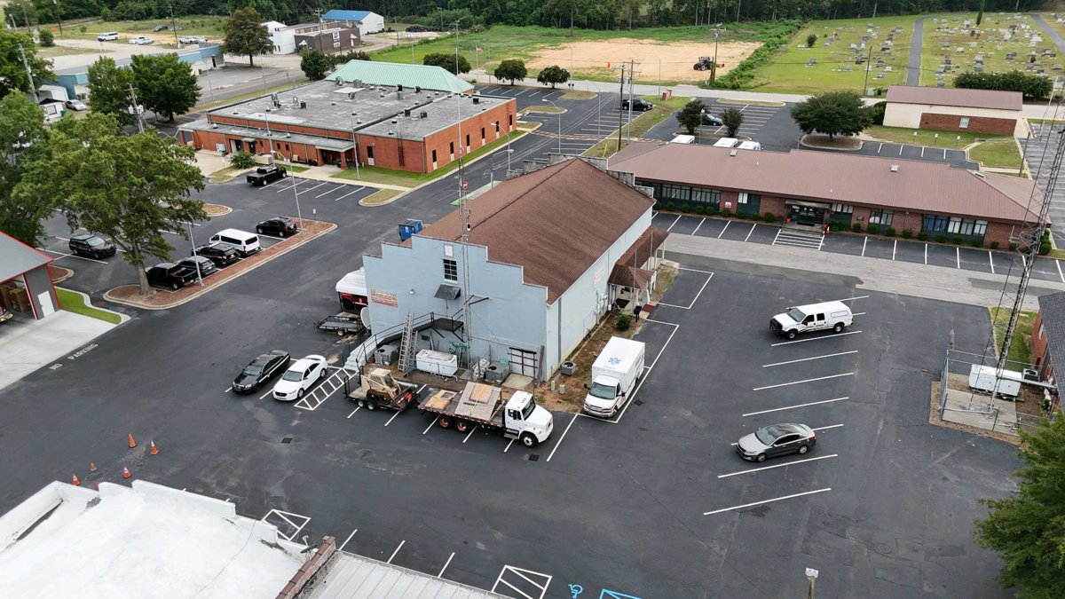 Thumbnail preview for 3D Drone Model of Lee County Fd Headquarters Disaster Agency in Bishopville, South Carolina, United States
