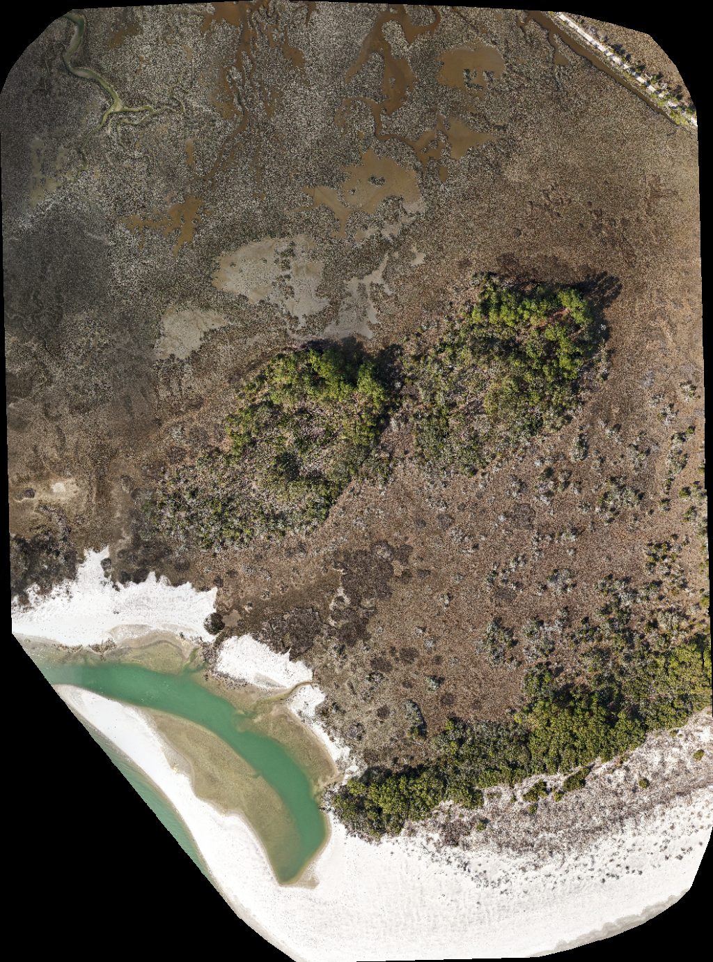 Drone map of INLET POINT Villas Fantastic 1st Floor Unit Cherry Grove North Myrtle 2 BDRM Ocean view condo steps from the beach and marsh views in cherry grove Aerial drone map in Horry County, Sc, US