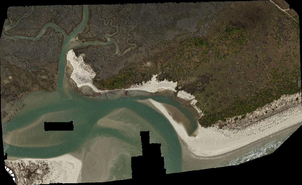 Drone map of Frink Park INLET POINT Villas Fantastic 1st Floor Unit Cherry Grove 2 BDRM in ocean view condo Aerial drone map in North Myrtle Beach, Sc, US